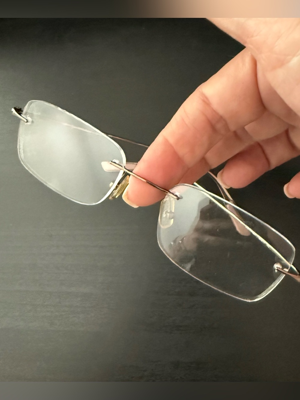 Calvin Klein Rimless Frame  - Titanium and Clear